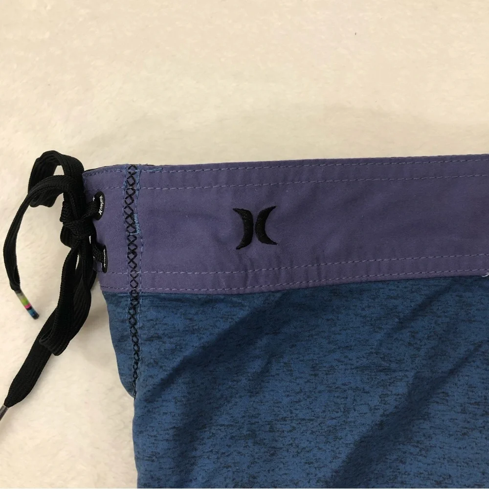 Hurley Surf Blue Speckled & Purple Beach Pool Swim Trunks Board Shorts Mens 38.